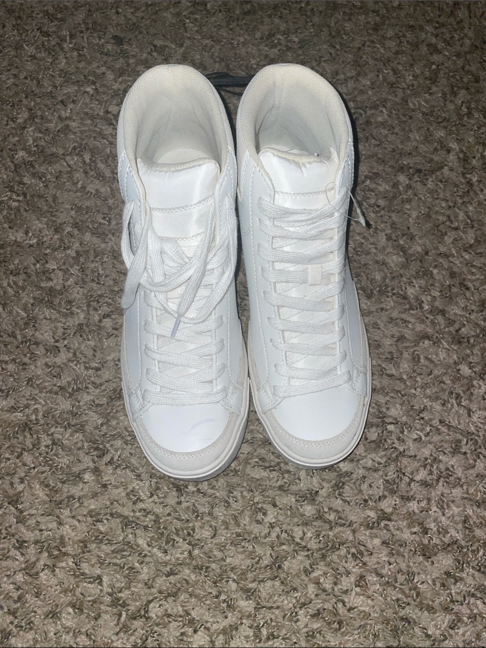 Women’s White High-Top Lace-Up Sneakers